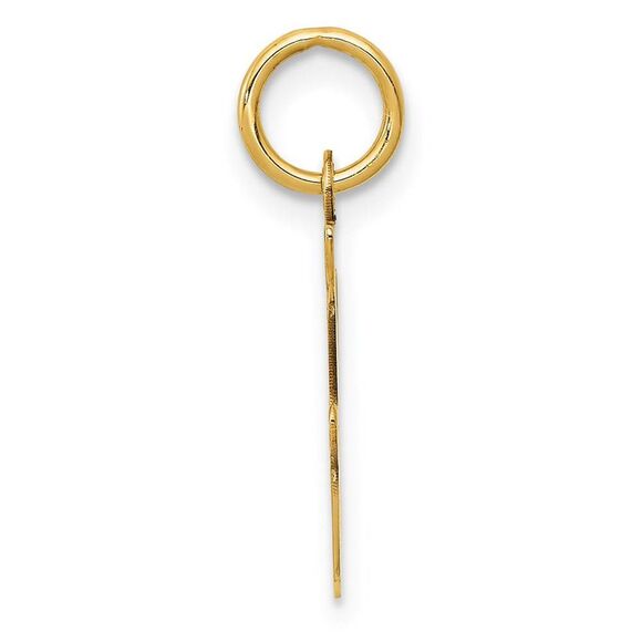 14k Yellow Gold, Sophia Collection, Small Script Initial F Pendant - Picture 2 of 5